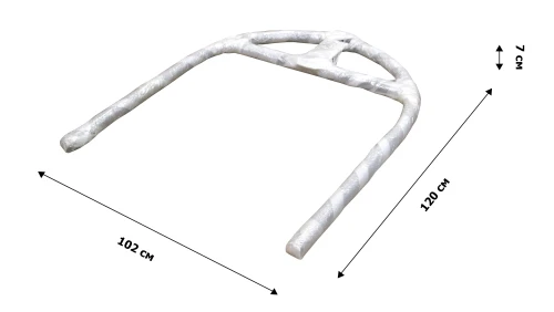 Кресло подвесное двойное Ортис арт.D50-МТ002 (стойка+основание черный,корзн. корич.,подуш. беж. 3уп. (В))