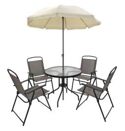 Набор мебели Ялта складной со спинкой арт.WR2119 светло-коричневый,  "Garden story"