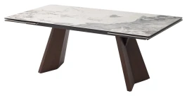 Стол BRIAN 200 MATTE PANDORA керамика на стекле/ Орех, ®DISAUR