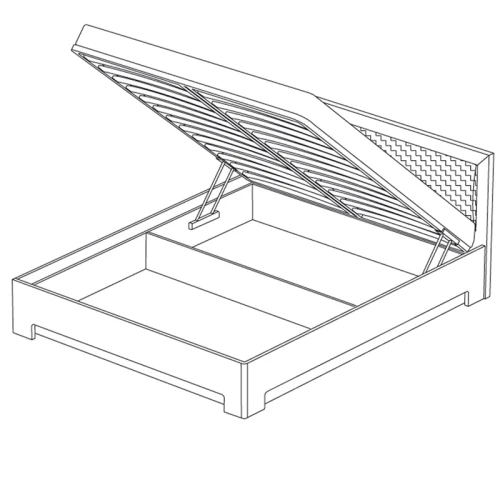 Кровать-1 с подъемным основанием 1400 экокожа Парма Нео лиственница темная