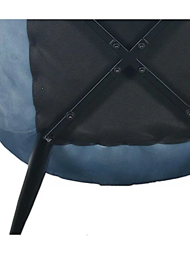 DC705 Стул мягкий, СИНИЙ КАМЕНЬ#G62-43 велюр, каркас металл черный