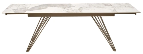 Стол ACERRA NEW 160 GLOSS LUXURY PANDORA SOLID CERAMIC/ каркас цвета шампань, ®DISAUR
