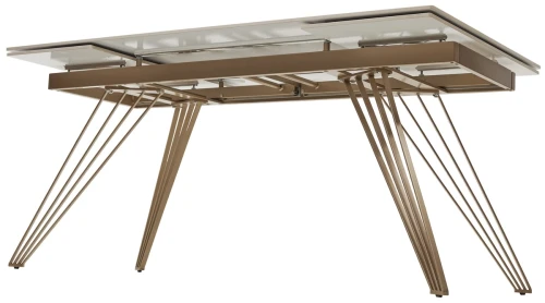 Стол ACERRA NEW 160 GLOSS LUXURY PANDORA SOLID CERAMIC/ каркас цвета шампань, ®DISAUR