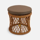 Пуф Nova Американский орех, RAL 8011, Mossle 295 из искусственного ротанга