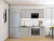 Кухонный гарнитур Флэт-01 Light Grey In 2S Дуб Вотан