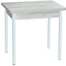 Эко 80х60 стол обеденный раскладной / Ясень светлый/белый Эко 80х60 стол обеденный раскладной / Ясень светлый/белый