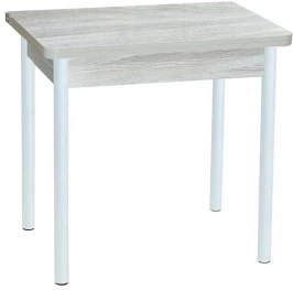 Эко 80х60 стол обеденный раскладной / Ясень светлый/белый