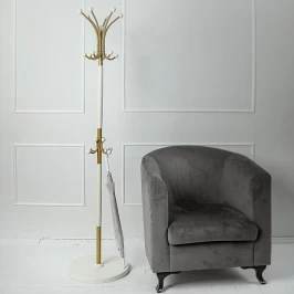 Вешалка напольная Д 1 золото/ слоновая кость