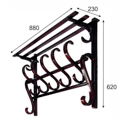 Вешалка настенная В 7Н махагон
