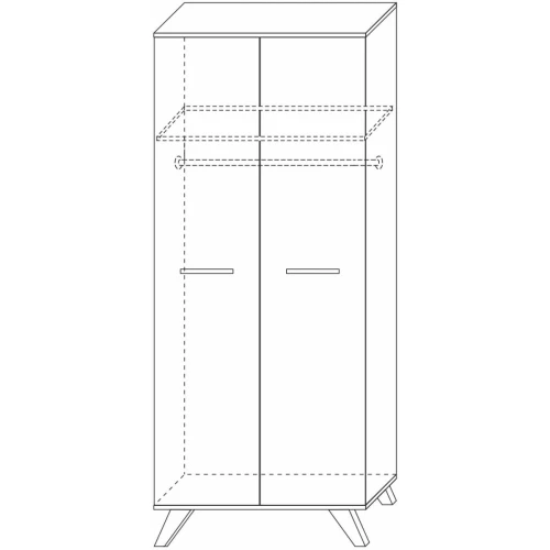 Шкаф Вега Скандинавия 800, серый