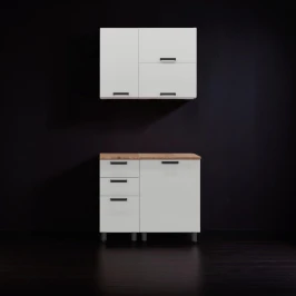 МК Аленушка 1м с 3 ящ Лаванда Молочный,скоба черный,сонома