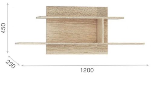 Полка «Стелс» 120, Дуб сонома