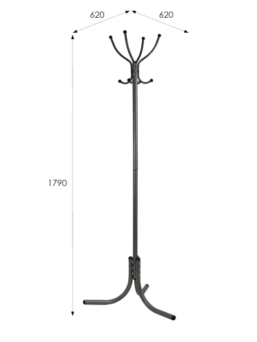 Вешалка напольная М 3 серый бетон
