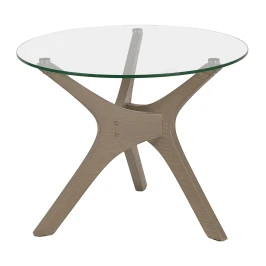 Стол журнальный Рилле 446 шимо/стекло прозрачное