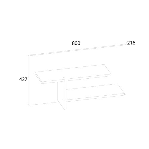 DOORSET, Полка навесная. Цвет ДУБ НАВАРРА