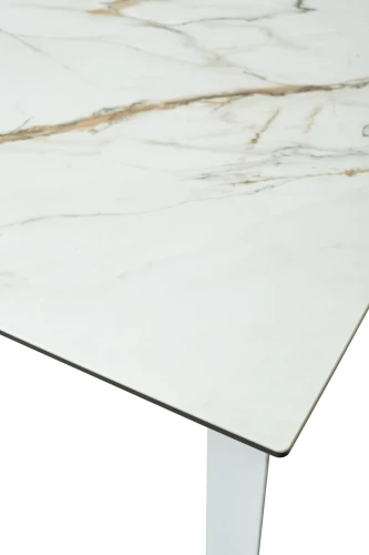 Стол CREMONA 160 KL-188 Контрастный мрамор / белый каркас, ®DISAUR