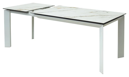 Стол CREMONA 160 KL-188 Контрастный мрамор / белый каркас, ®DISAUR