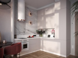 Модульная угловая кухня Сиэль 2150х2000 Атласный серый МДФ Модульная угловая кухня Сиэль 2150х2000 Атласный серый МДФ