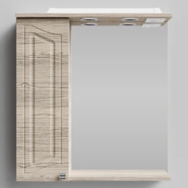 Зеркало Адам 65, Дубослив ореховый светлый ПВХ 3445, левая