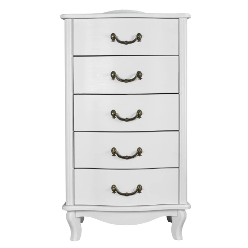 Комод Джульетта узкий 5 ящ., молочный дуб Л