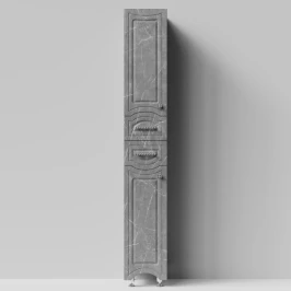 Пенал Адам 30 напольный, Мрамор Серый софт тач ПВХ 4044-1, левый