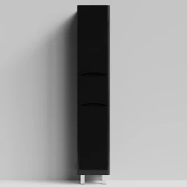 Пенал Адель 35 (1 ящик, 2 двери) напольный, черный глянец, правый