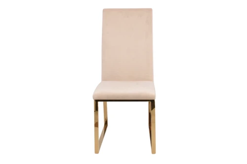 Стул обеденный Милан MC819-BG-2, 63х45х99, бежевый/глянцевое золото