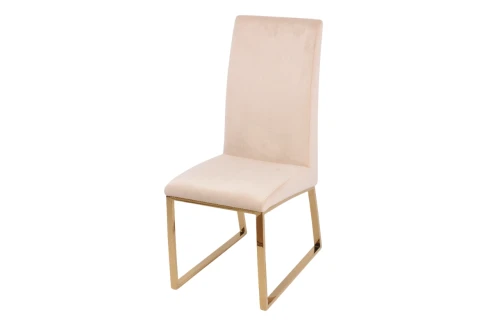 Стул обеденный Милан MC819-BG-2, 63х45х99, бежевый/глянцевое золото