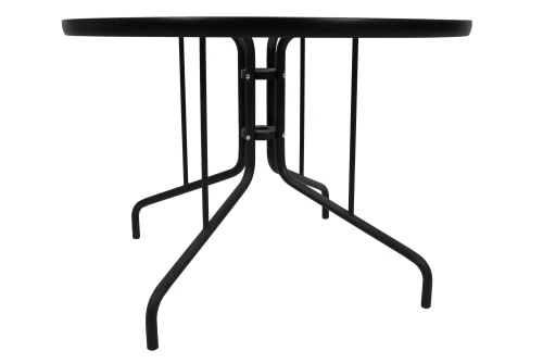 Набор мебели Марсель  арт.WR2719, SC-122T желто-черный,  (4 стула+стол Ø100см, каркас черн, ротанг желто-черный) "Garden story"