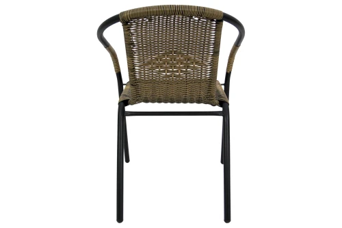 Набор мебели Марсель  арт.WR2719, SC-122T желто-черный,  (4 стула+стол Ø100см, каркас черн, ротанг желто-черный) "Garden story"