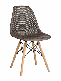 DC122 Стул пластиковый перфорированный, ГОРЬКИЙ ШОКОЛАД#91049, каркас бук