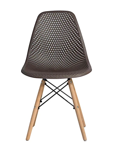 DC122 Стул пластиковый перфорированный, ГОРЬКИЙ ШОКОЛАД#91049, каркас бук