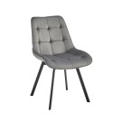Стул ROBERT 360 велюр серый