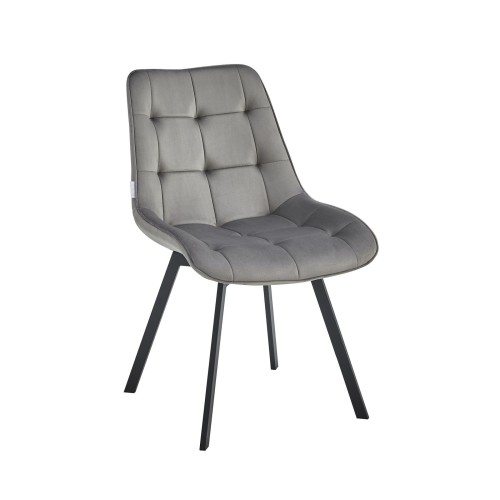 Стул ROBERT 360 велюр серый