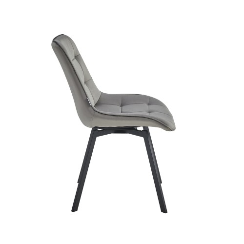 Стул ROBERT 360 велюр серый