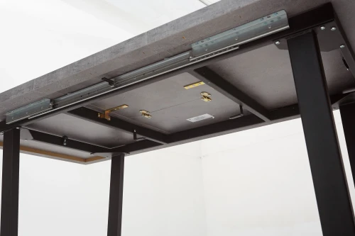 Стол ЛОФТ 160 Бетон Портленд/ Черный М-City