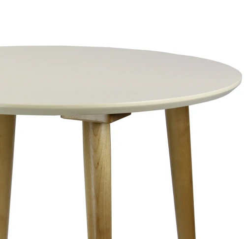 Стол обеденный круглый Ронда Мини 100, натуральный/слоновая кость