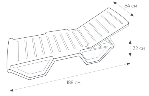 Шезлонг Tweet пластиковый белый