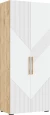 Шкаф двухстворчатый Ирис, Браш Вайт, Дуб Крафт