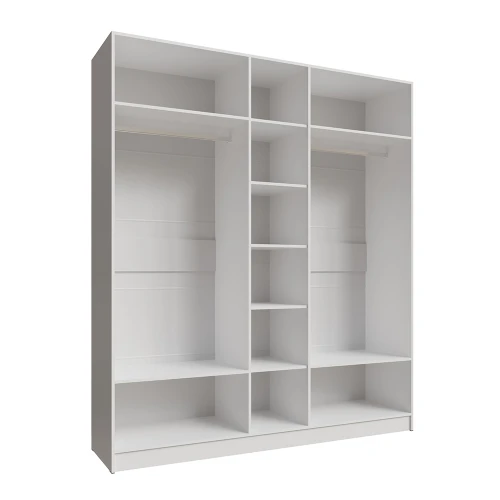 Распашной шкаф с зеркалом Мадрид 2.0, белый