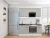 Кухонный гарнитур Флэт-01 Light Grey In 2S Белый
