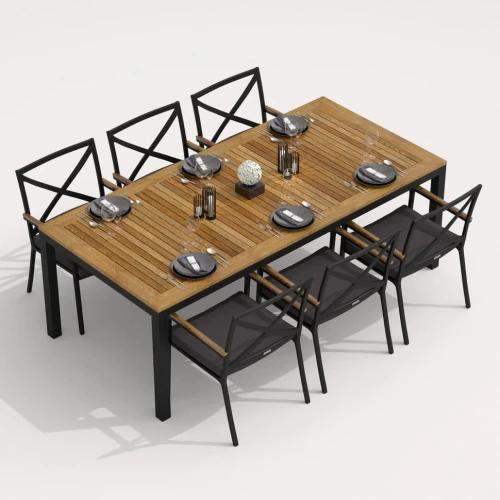 Стол обеденный TELLA  из тика 200x100