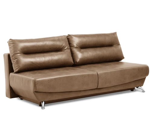 Диван еврокнижка Оливер мини, замша коричневая,145