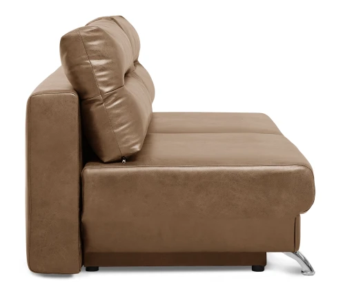 Диван еврокнижка Оливер мини, замша коричневая,145