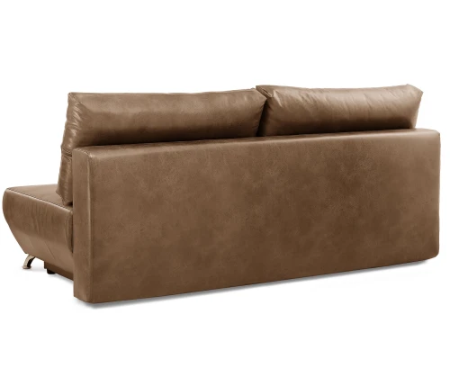 Диван еврокнижка Оливер мини, замша коричневая,145