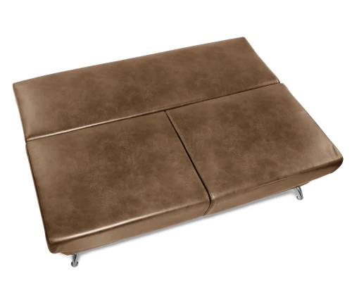 Диван еврокнижка Оливер мини, замша коричневая,145