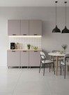Готовый кухонный гарнитур МК Аленушка 1,6м в.3 Магнолия Кашемир,скоба черный,сонома