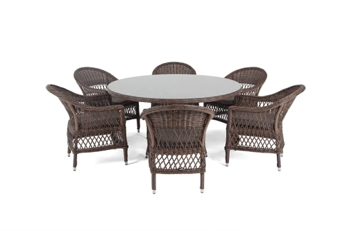 "Эспрессо - 150 S" обеденная группа плетеная, цвет коричневый