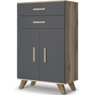 Шкаф Вега Скандинавия низкий, серый Шкаф Вега Скандинавия низкий, серый