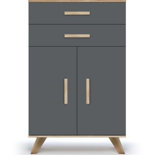 Шкаф Вега Скандинавия низкий, серый